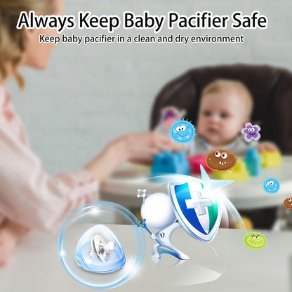 Pacifier Case, BPA Free Pacifier Holder Case with Lanyard for Diaper Bag,Pacifier Container Box for Baby Binky Nipple Travel,Essential Pacifier Accessories,Easy to Clean, Mix Color