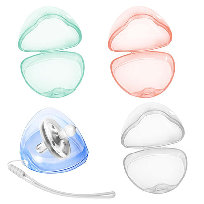 Pacifier Case, BPA Free Pacifier Holder Case with Lanyard for Diaper Bag,Pacifier Container Box for Baby Binky Nipple Travel,Essential Pacifier Accessories,Easy to Clean, Mix Color