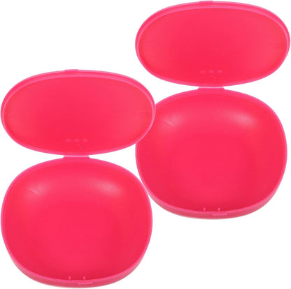 Reusable Storage Box 2pcs Pink Silicone Organizer Container Convenient Case for Women’s Travel and Daily Feminine Care