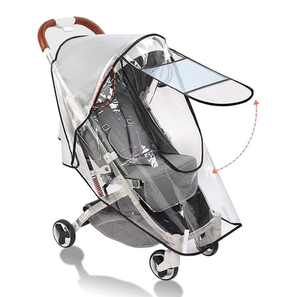Stroller Rain Wind Cover Umbrella Accessory Windproof Waterproof Universal