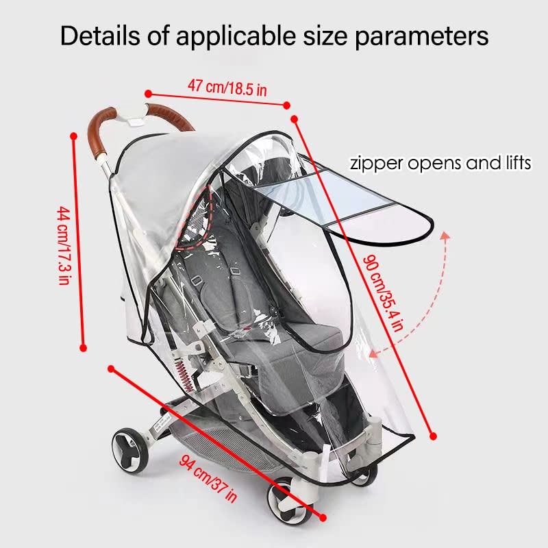 Stroller Rain Wind Cover Umbrella Accessory Windproof Waterproof Universal