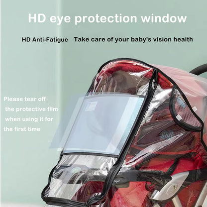 Stroller Rain Wind Cover Umbrella Accessory Windproof Waterproof Universal