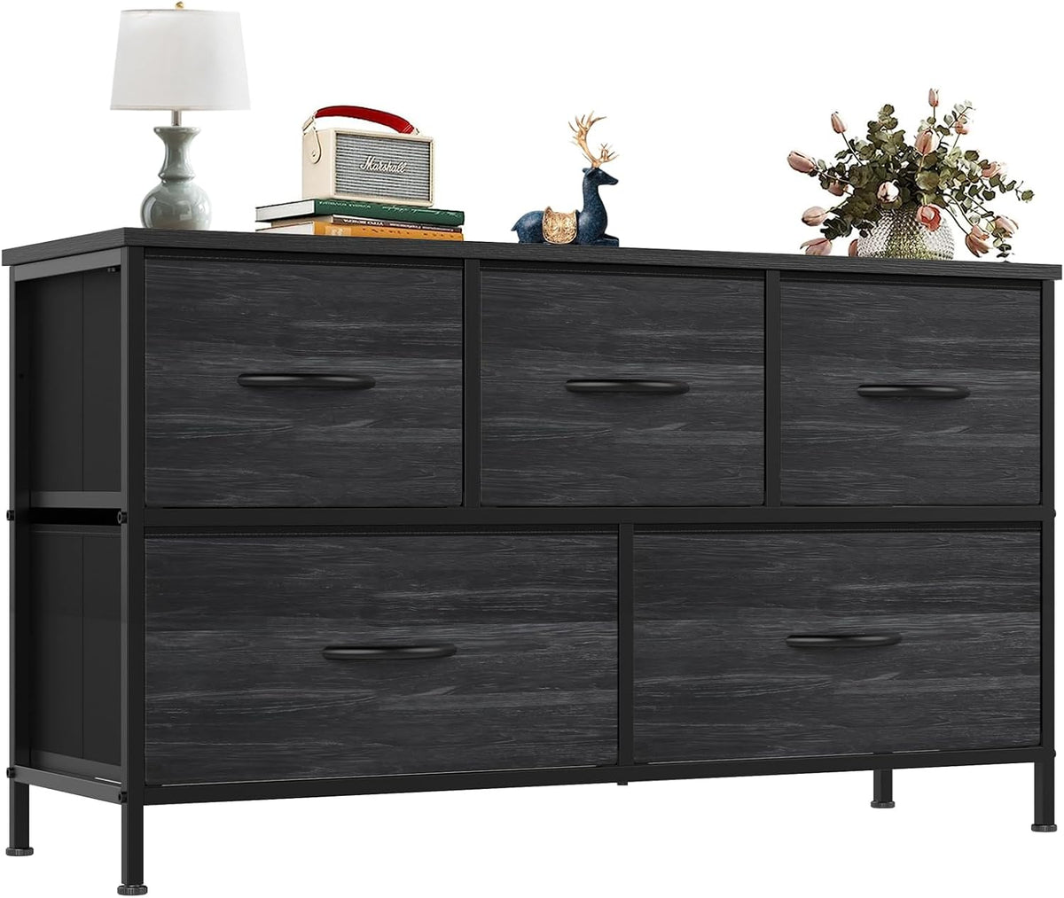 5 Drawer Dresser for Bedroom, Storage Organizer for Closet, Khaki