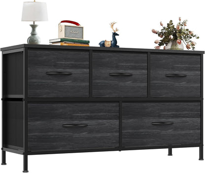 5 Drawer Dresser for Bedroom, Storage Organizer for Closet, Khaki