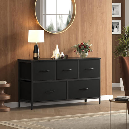 5 Drawer Dresser for Bedroom, Storage Organizer for Closet, Khaki