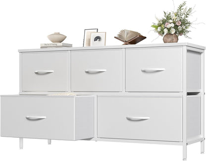 5 Drawer Dresser for Bedroom, Storage Organizer for Closet, Khaki