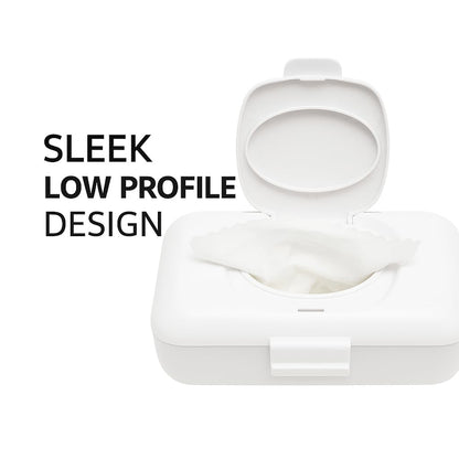 Loo Discreet Flushable Wipes Dispenser – Fits Standard Size Flushable Wipes Only – No-Drill Suction Mount Bathroom Holder with Lid for Toilet Tank, Tile, or Mirror
