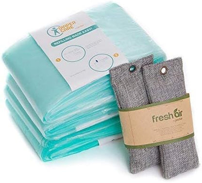 Refill Bags for Dekor Plus Diaper Pail - 4 Pack Odor-Control Liners