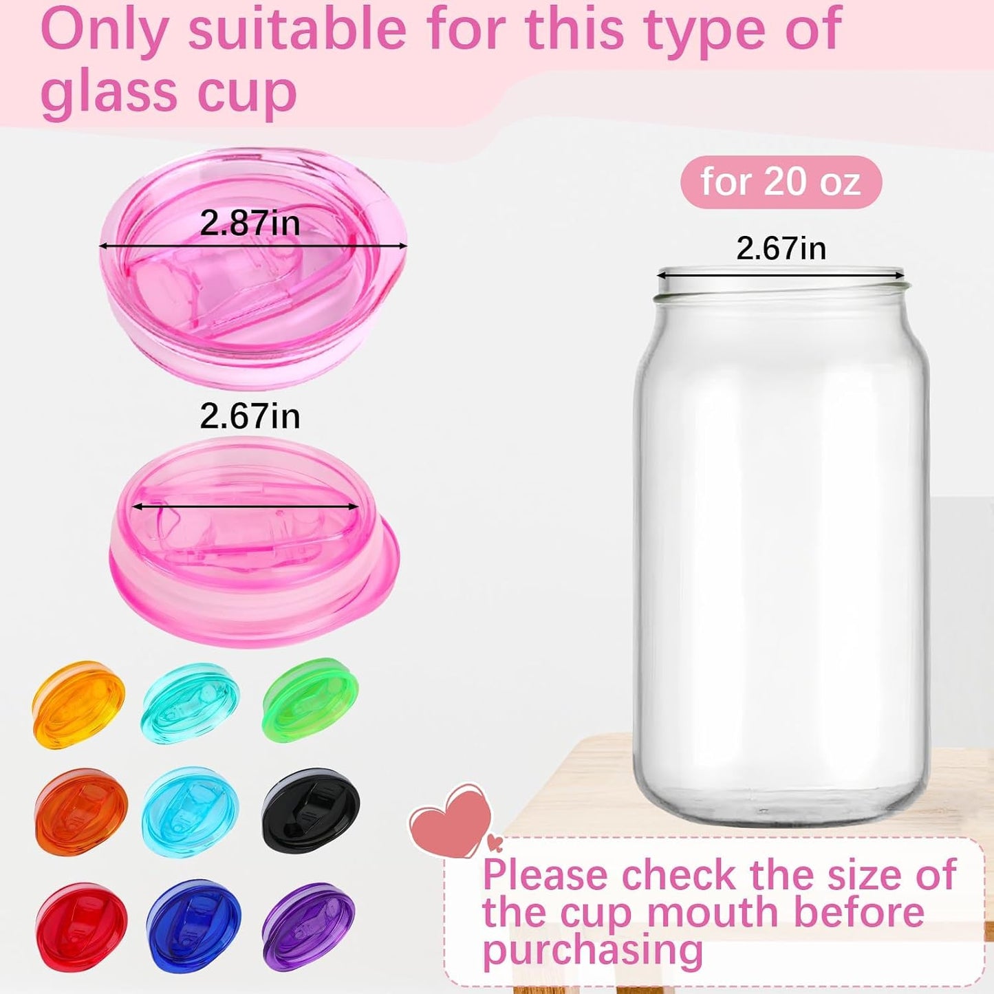 10Pack Tumbler Lid Replacement, Skinny 20 Oz Tumbler Lid,Coffee Cup Lids with Sliding Gasket for 20oz Sublimation Tumblers,Acrylic Sliding Covers Spill Proof Mug Lids for Daily Life Straw Friendly