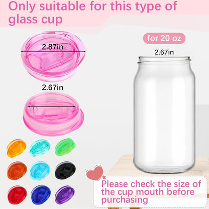 10Pack Tumbler Lid Replacement, Skinny 20 Oz Tumbler Lid,Coffee Cup Lids with Sliding Gasket for 20oz Sublimation Tumblers,Acrylic Sliding Covers Spill Proof Mug Lids for Daily Life Straw Friendly