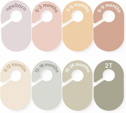 7 Pcs Baby Closet Size Dividers for Nursery Clothes Organizer, Boho