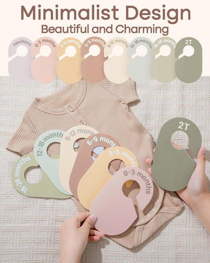 7 Pcs Baby Closet Size Dividers for Nursery Clothes Organizer, Boho