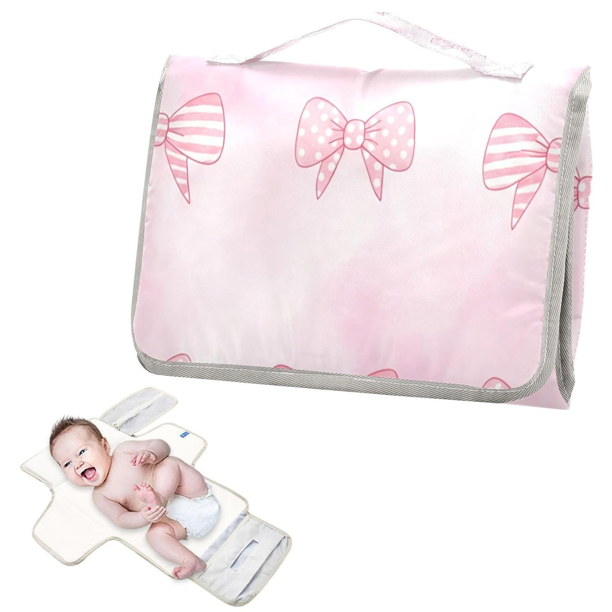 Bows Portable Diaper Changing Pad Waterproof Changing Pads
