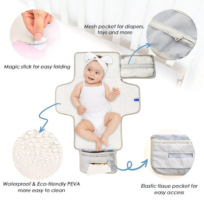 Bows Portable Diaper Changing Pad Waterproof Changing Pads
