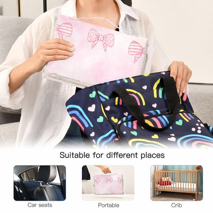 Bows Portable Diaper Changing Pad Waterproof Changing Pads