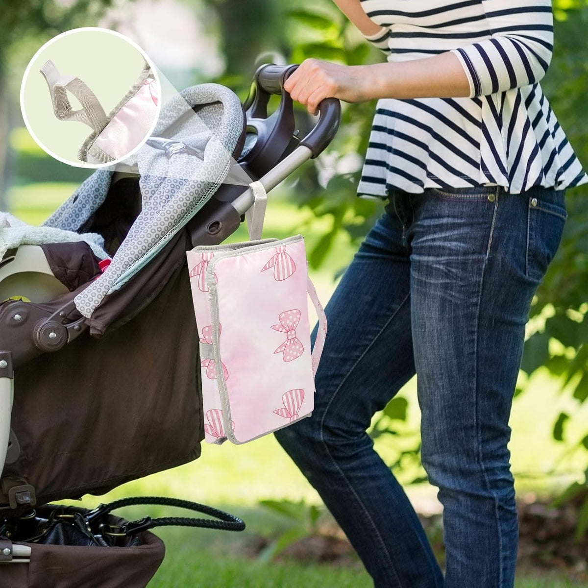 Bows Portable Diaper Changing Pad Waterproof Changing Pads