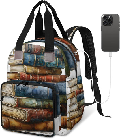Colourful Leaves Diaper Bag Backpack for Travel, Waterproof Diaper Bag with Insulated Bottle Pockets & USB Port, Large Capacity Baby Bag for Moms & Dads