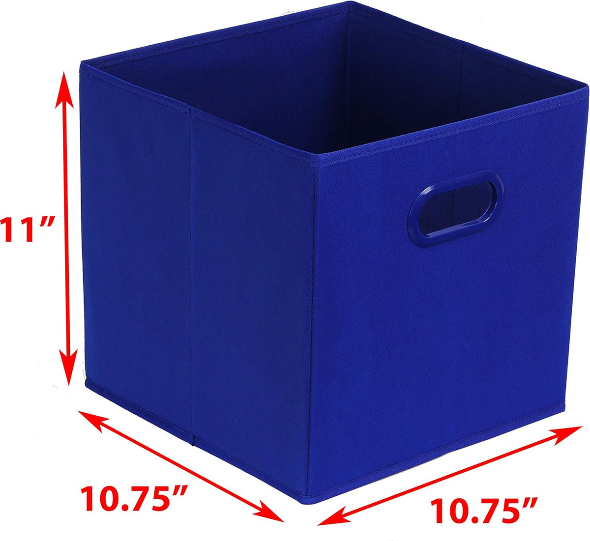 11-Inch Foldable Cube Storage Bins with Handles, Dark Gray