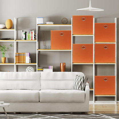 11-Inch Foldable Cube Storage Bins with Handles, Dark Gray