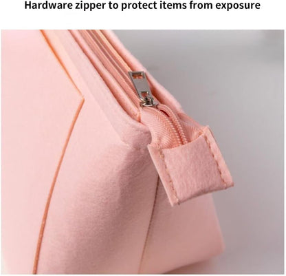 Felt Purse Organizer Insert Tote Organizers for Longchamp Divider Pocket & Zipper Inner Bag Liner fit Large, Navy Blue