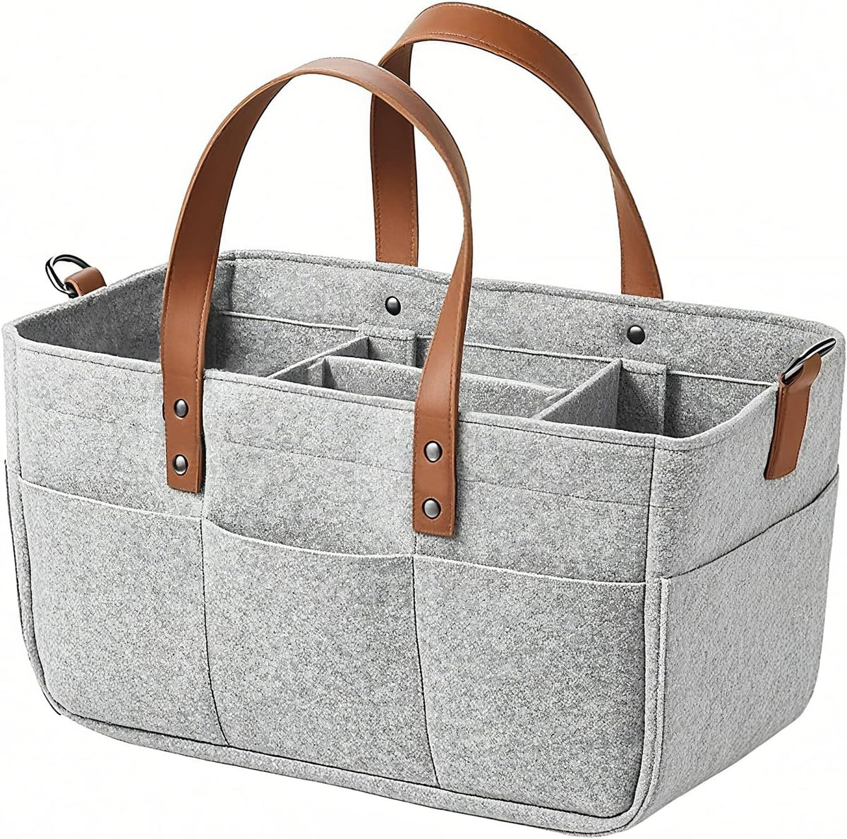 Baby Diaper Caddy, Nursery Storage Basket for Newborn & Baby‑Shower Gifts