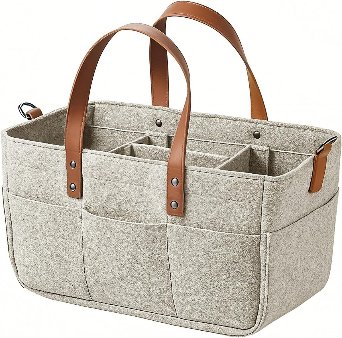 Baby Diaper Caddy, Nursery Storage Basket for Newborn & Baby‑Shower Gifts