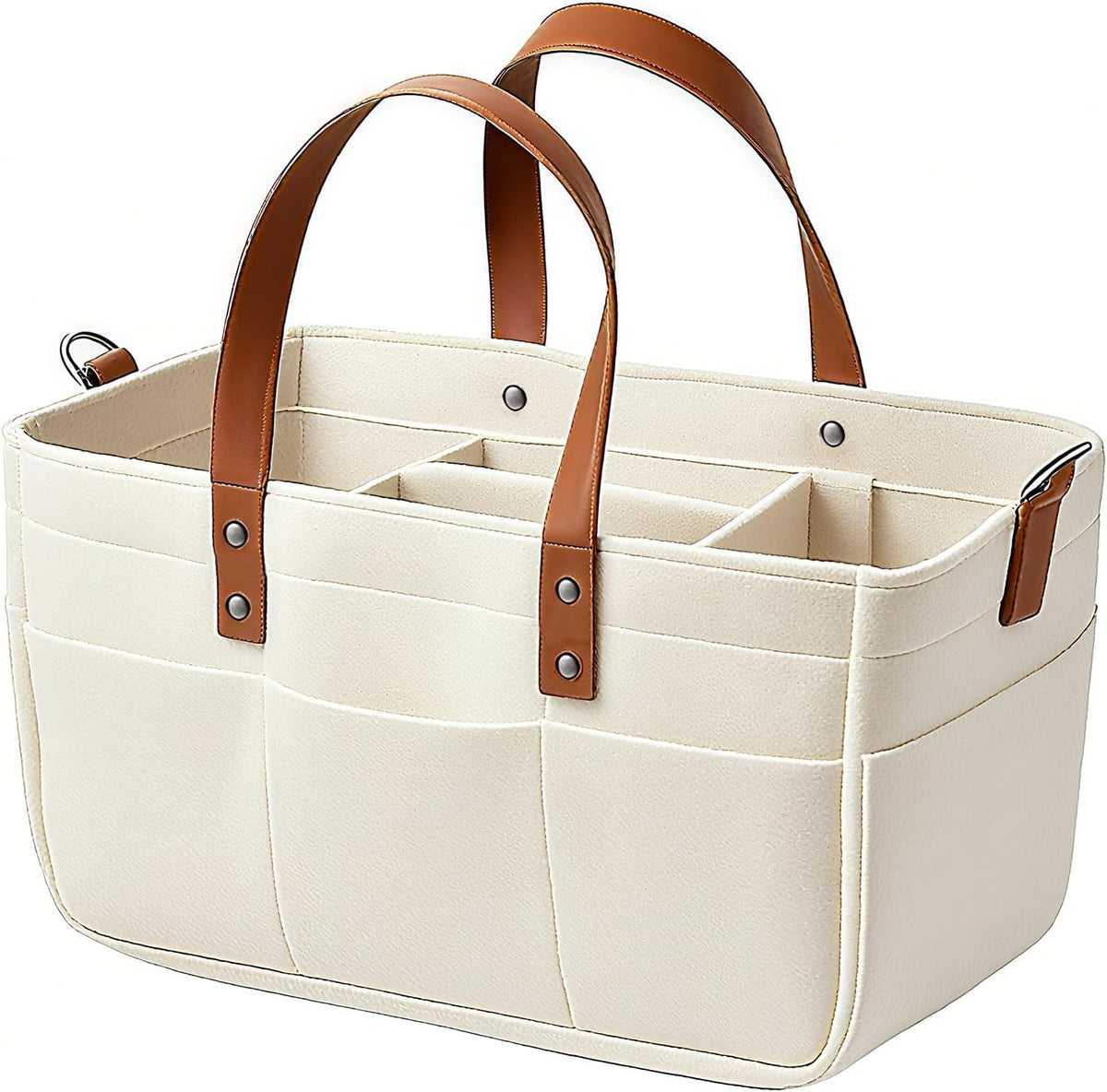 Baby Diaper Caddy, Nursery Storage Basket for Newborn & Baby‑Shower Gifts