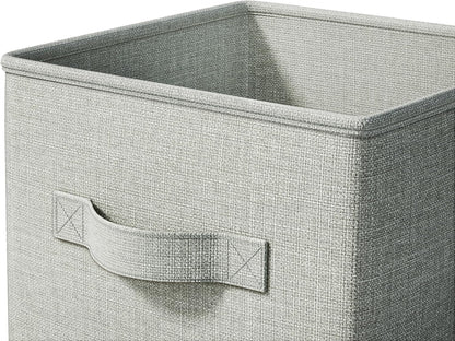 3-Pack Closet Storage Bins, Foldable Fabric Storage Baskets, Beige
