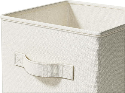 3-Pack Closet Storage Bins, Foldable Fabric Storage Baskets, Beige