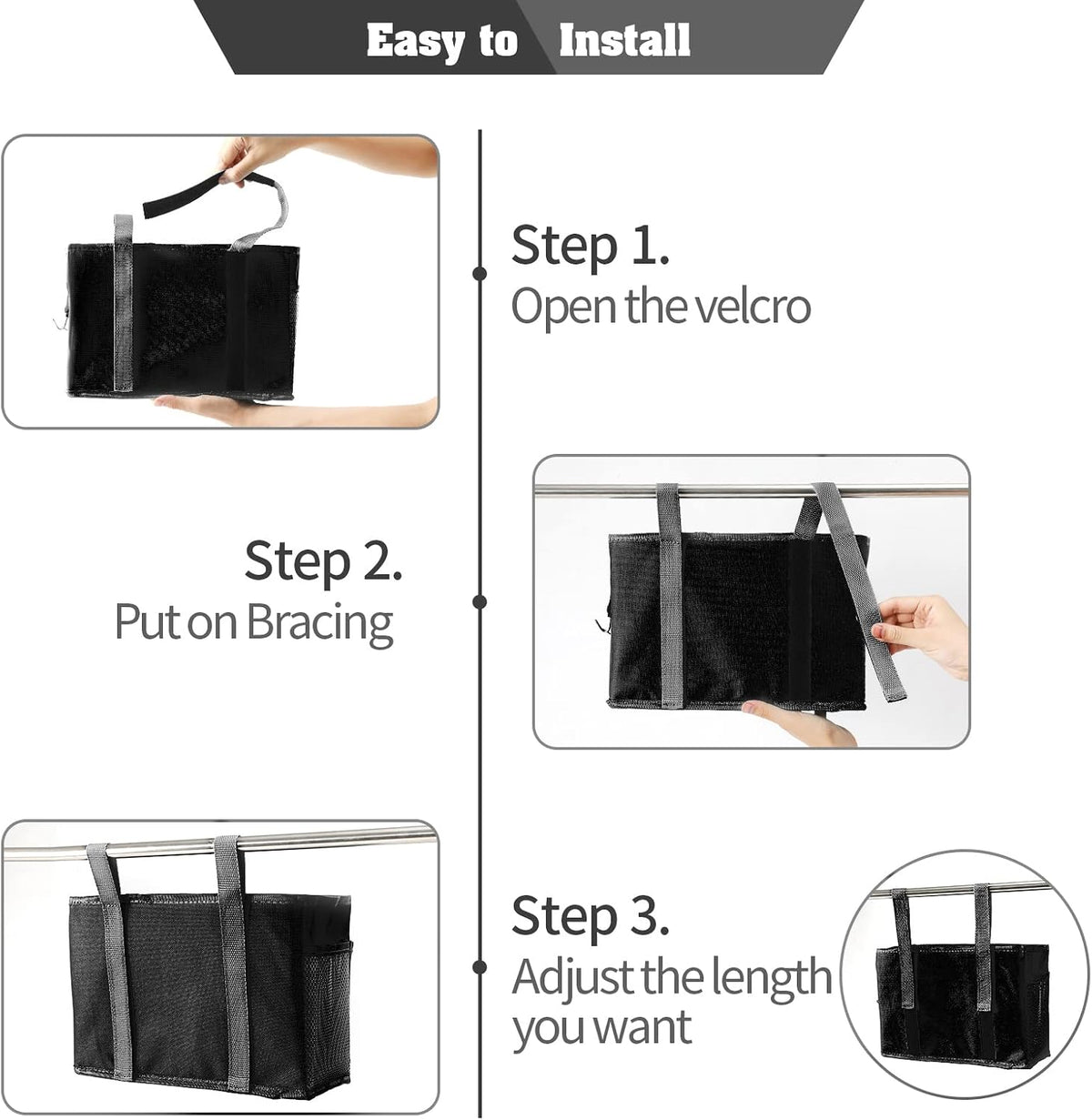 Bunk Bed Organizer, Bedside Caddy Hanging Bed Organizer Storage Bag 8 Pockets, for College Dorm Rooms Bed, Hospital Bed, Baby Bed Rails, 600D Oxford Cloth (Orange)