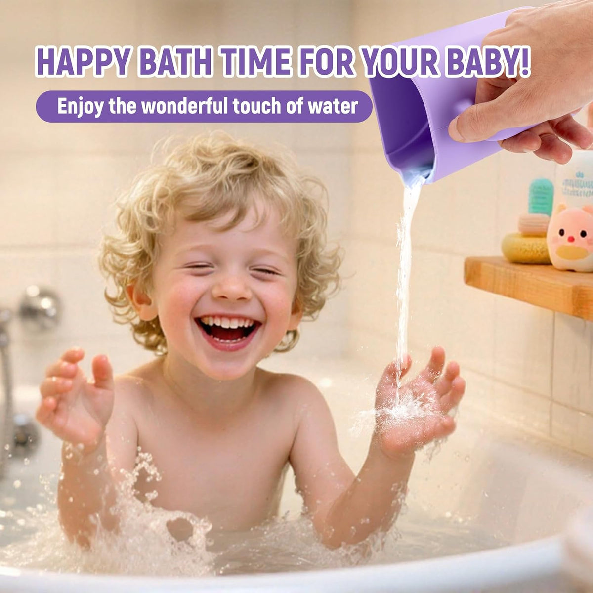 Baby Bath Rinse Cup with Suction Base