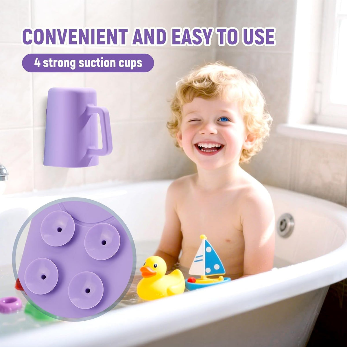 Baby Bath Rinse Cup with Suction Base