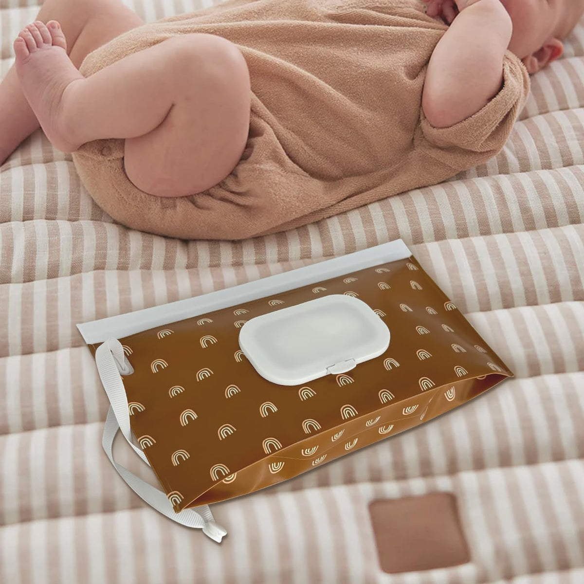 Baby Wipe Holder,Wipe Dispenser, 3-Pack Portable Refillable Wipe Container,Reusable Travel Baby Wipes Case, Waterproof and Dustproof, Wipe Holder for Diaper (Pink)