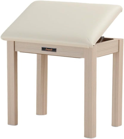 Solid Wood Piano Bench with Storage, Piano Stool and Padded Cushion, Keyboard Bench with Bookcase, Piano Chair and Piano Seat with High-Density Sponges.