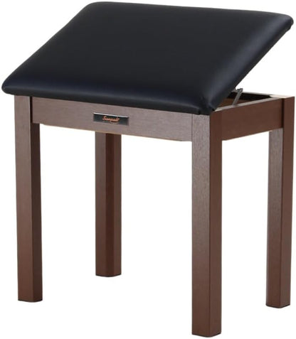 Solid Wood Piano Bench with Storage, Piano Stool and Padded Cushion, Keyboard Bench with Bookcase, Piano Chair and Piano Seat with High-Density Sponges.