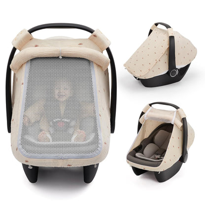 Muslin Baby Car Seat Cover, Infant Canopy, Agreeable Gray