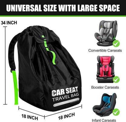Car Seat Travel Bag for Airplane, Padded Strap Car Seat Bags for Air Travel