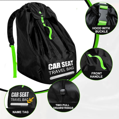 Car Seat Travel Bag for Airplane, Padded Strap Car Seat Bags for Air Travel