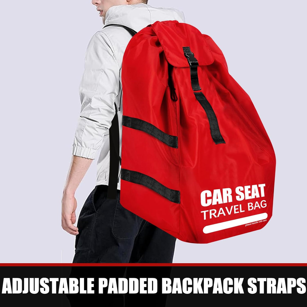 Car Seat Travel Bag for Airplane, Padded Strap Car Seat Bags for Air Travel