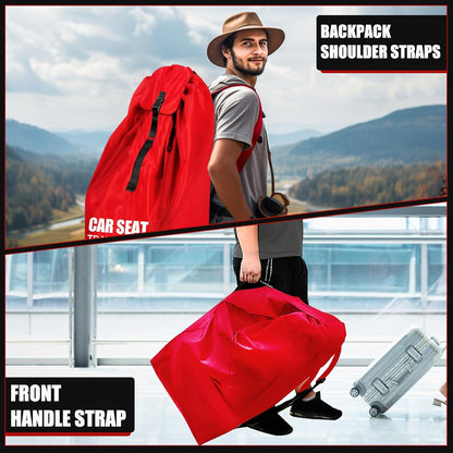 Car Seat Travel Bag for Airplane, Padded Strap Car Seat Bags for Air Travel