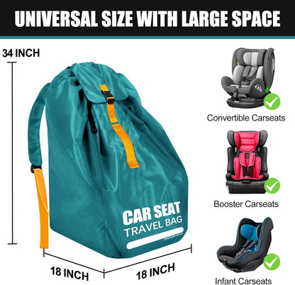 Car Seat Travel Bag for Airplane, Padded Strap Car Seat Bags for Air Travel