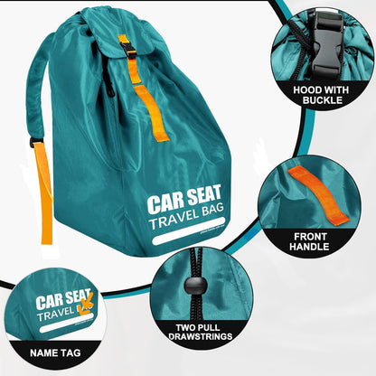 Car Seat Travel Bag for Airplane, Padded Strap Car Seat Bags for Air Travel