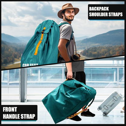 Car Seat Travel Bag for Airplane, Padded Strap Car Seat Bags for Air Travel
