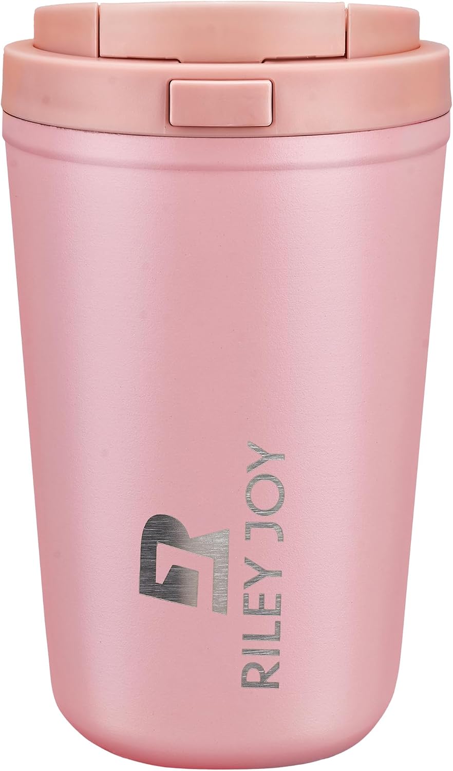 13oz Insulated Travel Coffee Mug, Hot & Iced Coffee Cups with Lids, Pink | 100% Leak Proof, Stainless Steel Vacuum Insulated, Cup holder Friendly, One-Touch Open, To Go, Reusable, Coffee Tumbler