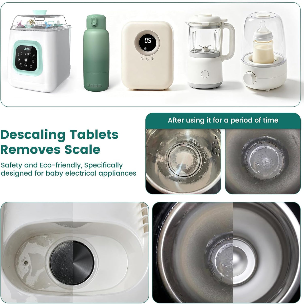 Tiny Marvels Powerful Descaling Tablets for Baby Bottle Washer