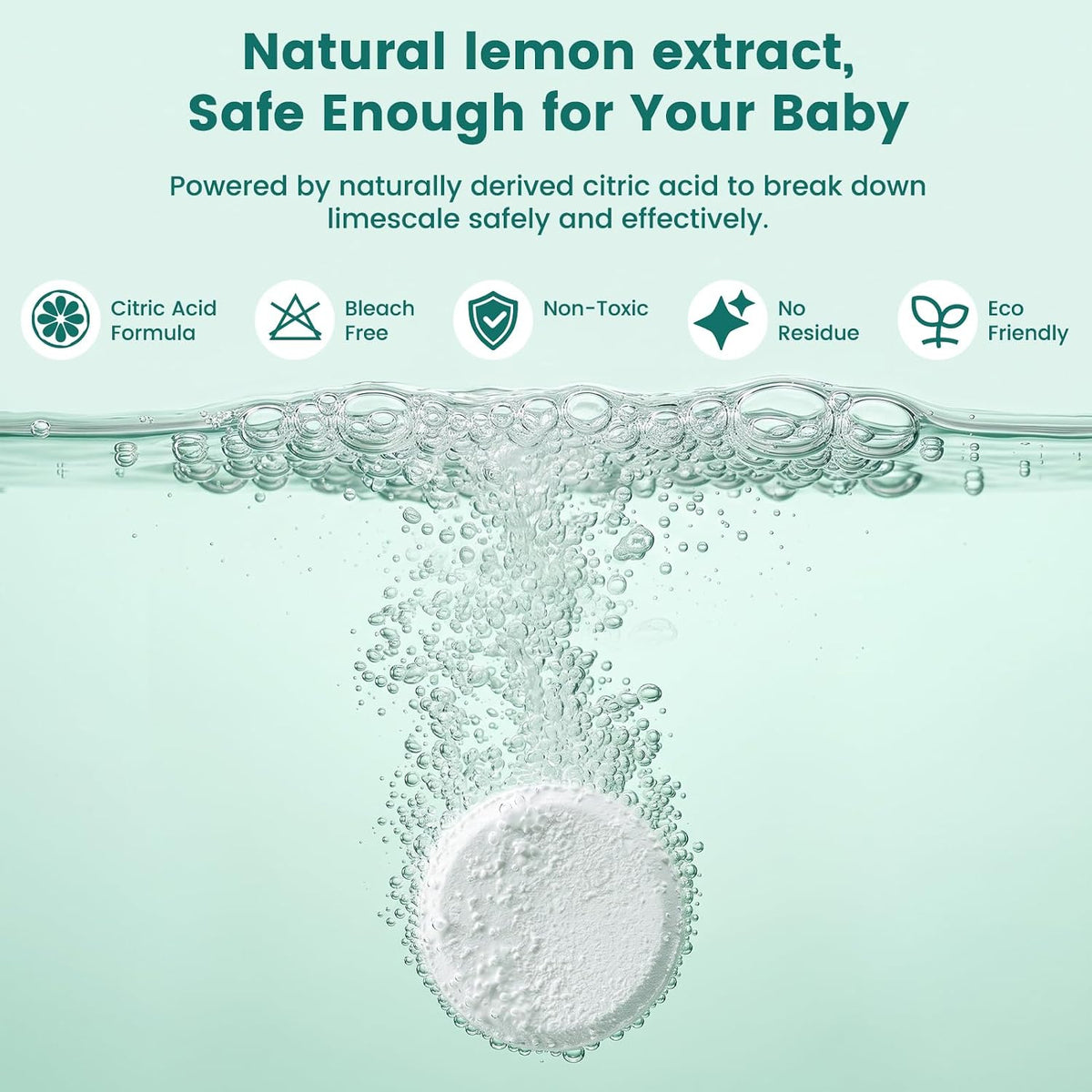 Tiny Marvels Powerful Descaling Tablets for Baby Bottle Washer