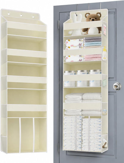 5-Tier Over the Door Nursery Organizer with 10 Mesh Pockets