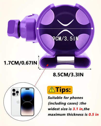 Universal Stroller Cup Holder with Mobile Phone Case, 2-in-1 Strollers Storage Rack, 360 Degrees Rotation Drink Holder for Bike, Pushchair, Wheelchair, Walker,Bicycle, Fits Most Cups