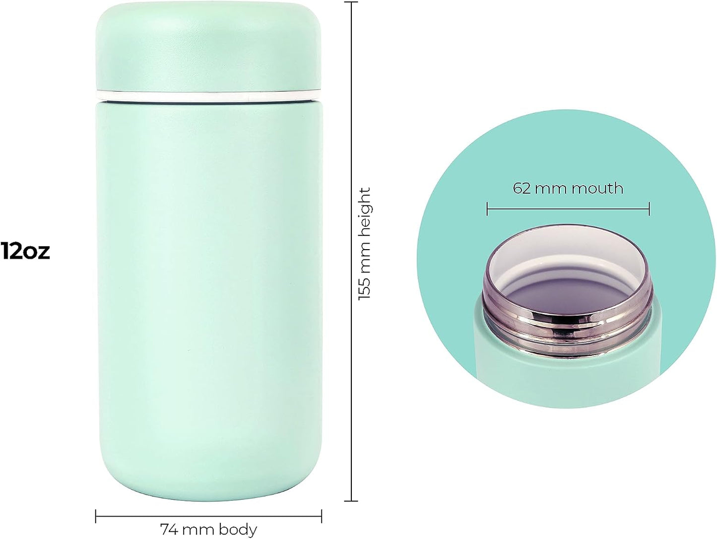 Vessel Ceramic Lined Travel Tumbler w/Splash Guard and Leak-Proof Lid (12oz, Sun Yellow)