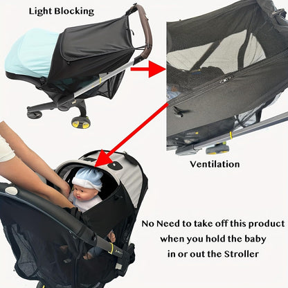 Sunshade Extension - Fits Doona Car Seat & Stroller, Easy Install Summer Baby Accessory | Compatible with Carseat | Car Seat Cover Attachment for Sun Protection